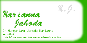 marianna jahoda business card